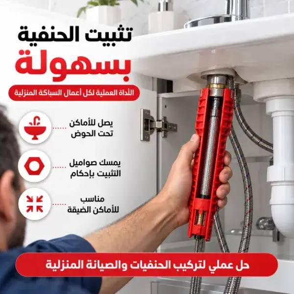 مفتاح تركيب الحنفيات والأحواض