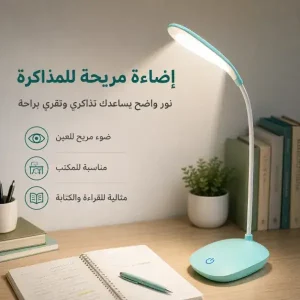 مصباح مكتب مرن بزر لمس